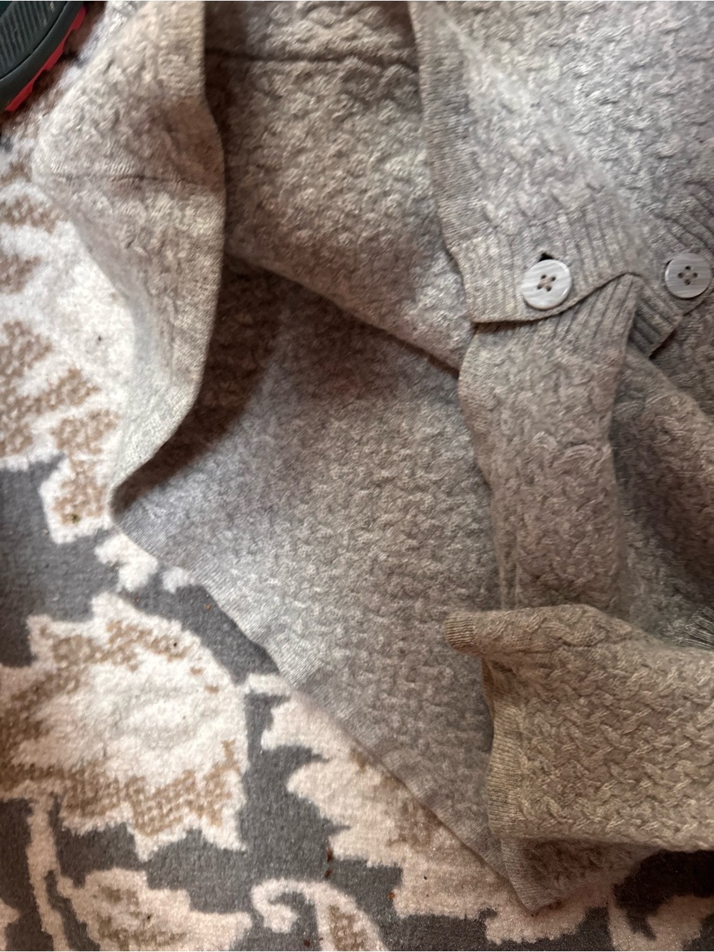 Patagonia 100% Cashmere Hooded Cardigan Sweater Gray Soft Luxury Knit - Picture 7 of 9